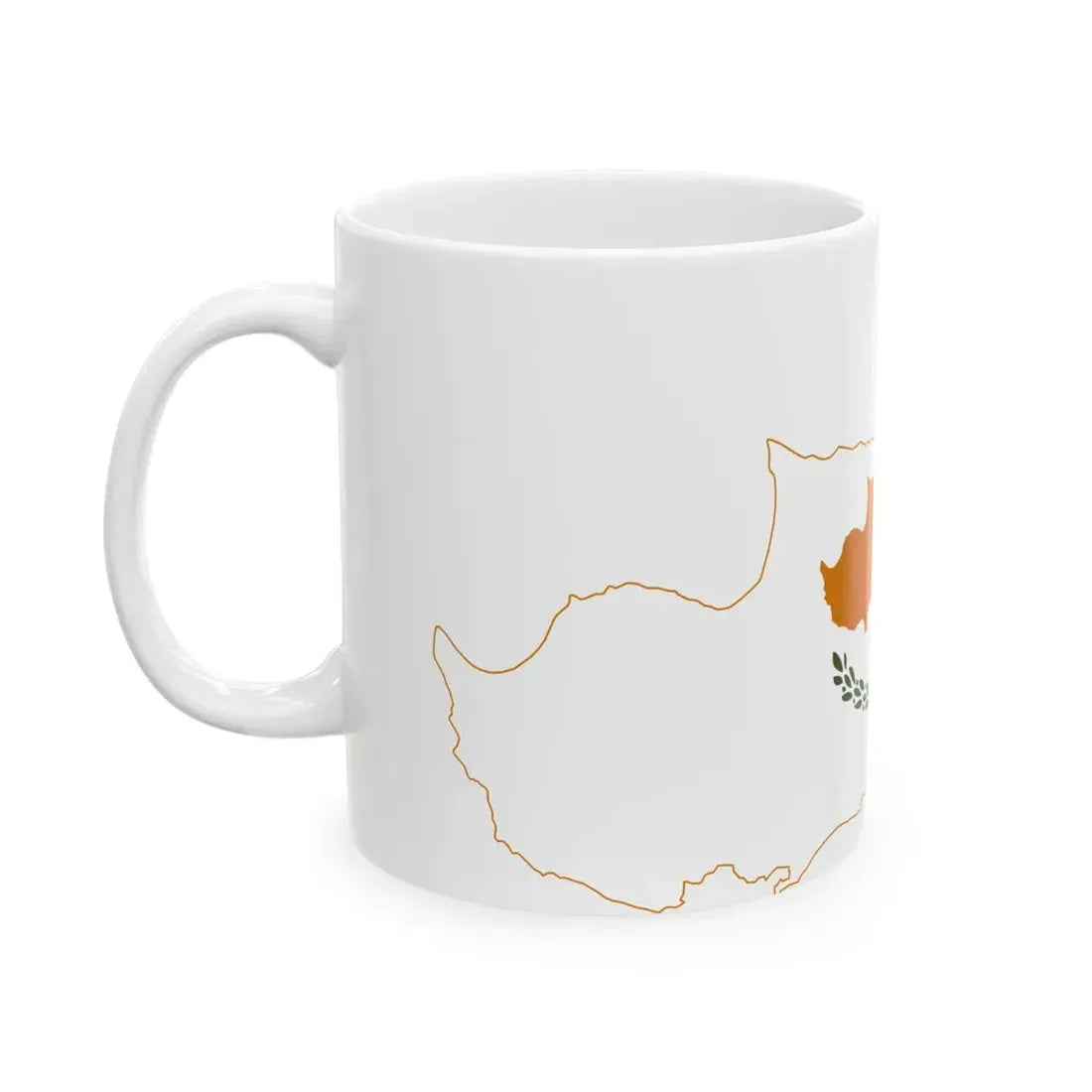 Flag-map of Cyprus (Cyprus) White Coffee Mug - Go Mug Yourself
