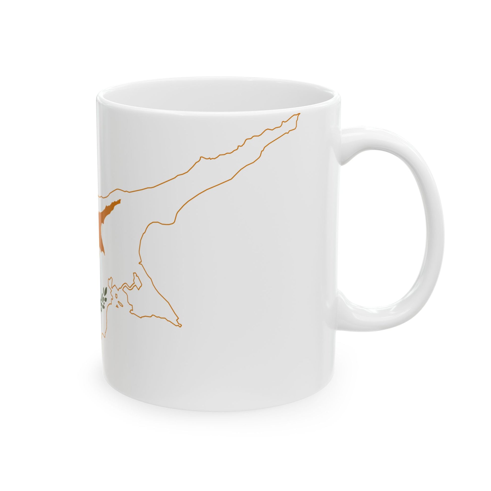 Flag-map of Cyprus (Cyprus) White Coffee Mug-Go Mug Yourself