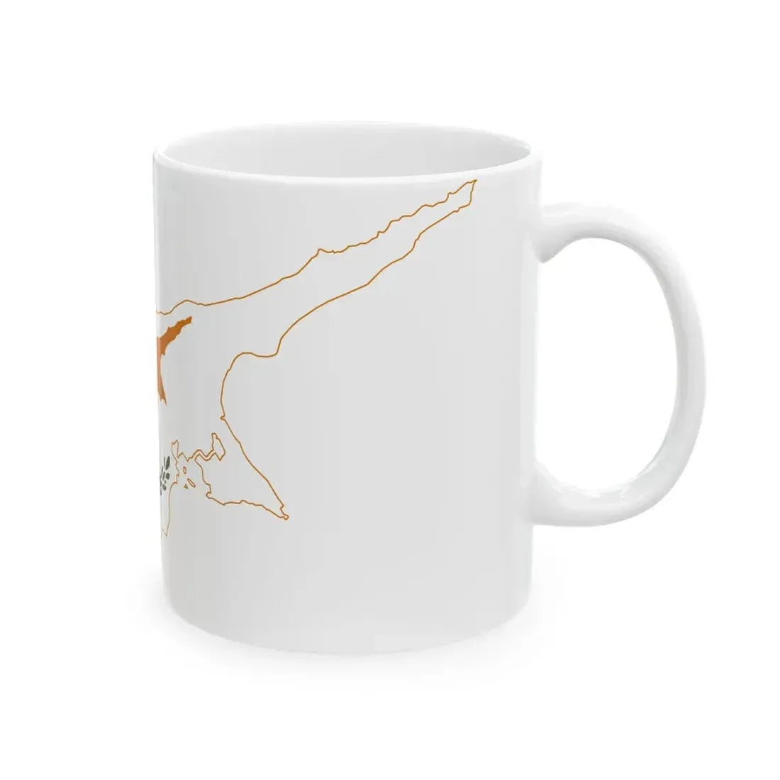 Flag-map of Cyprus (Cyprus) White Coffee Mug - Go Mug Yourself