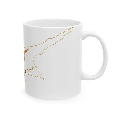 Flag-map of Cyprus (Cyprus) White Coffee Mug - Go Mug Yourself