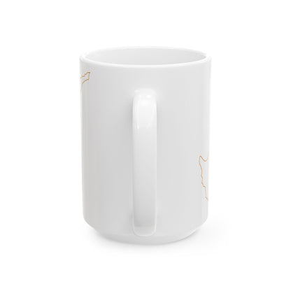 Flag-map of Cyprus (Cyprus) White Coffee Mug-Go Mug Yourself
