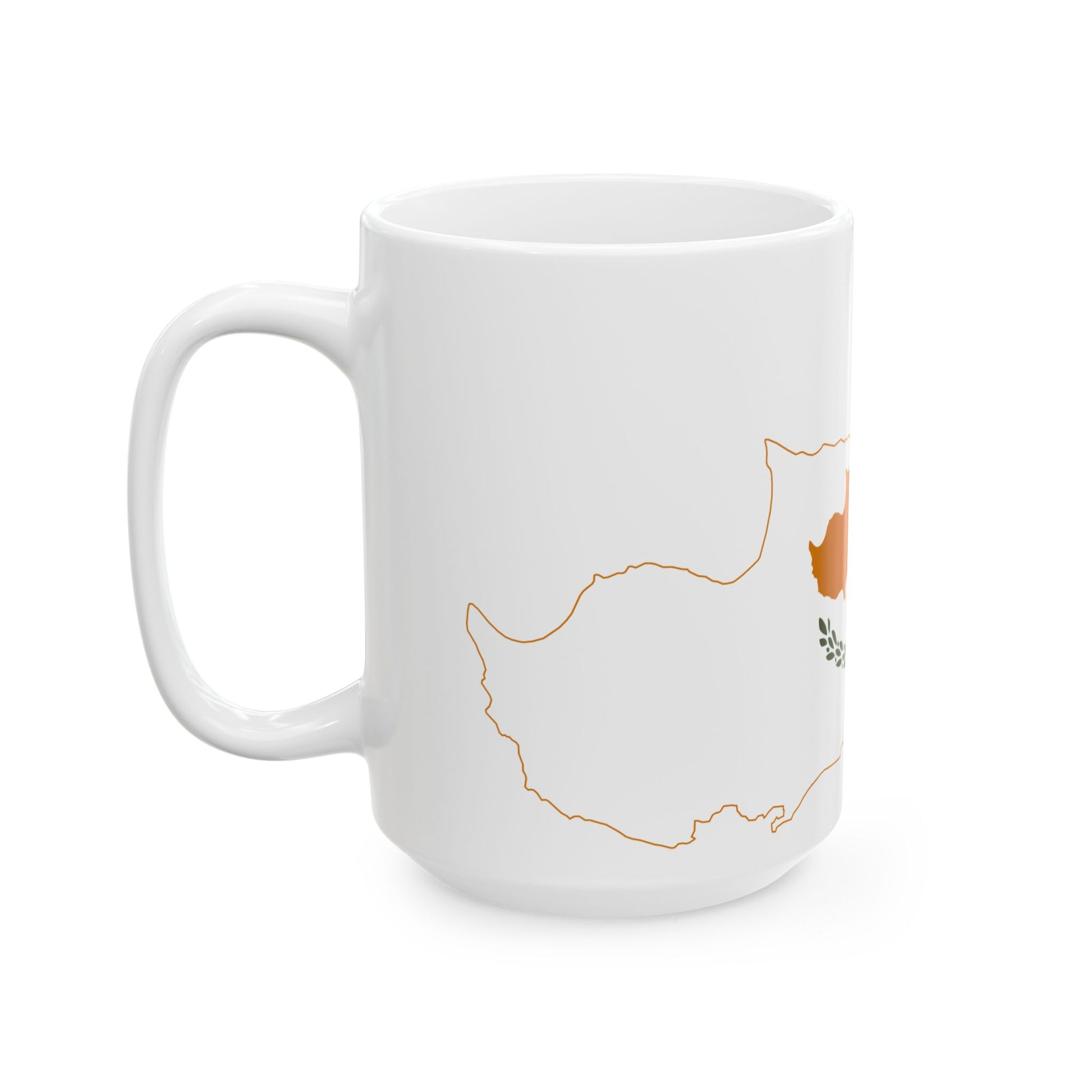 Flag-map of Cyprus (Cyprus) White Coffee Mug-Go Mug Yourself