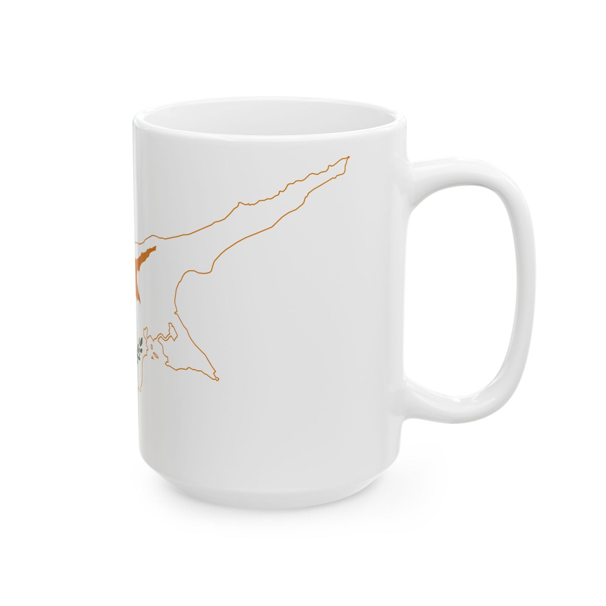 Flag-map of Cyprus (Cyprus) White Coffee Mug-Go Mug Yourself