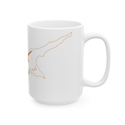 Flag-map of Cyprus (Cyprus) White Coffee Mug-Go Mug Yourself