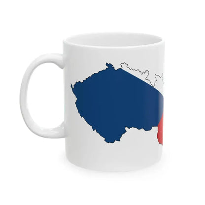 Flag map of Czechoslovakia 1918-1938 (Czech Republic) White Coffee Mug - Go Mug Yourself