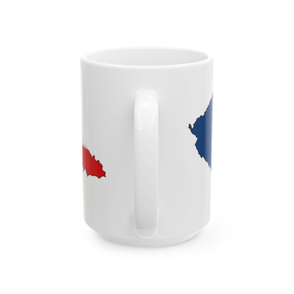 Flag map of Czechoslovakia 1918-1938 (Czech Republic) White Coffee Mug-Go Mug Yourself