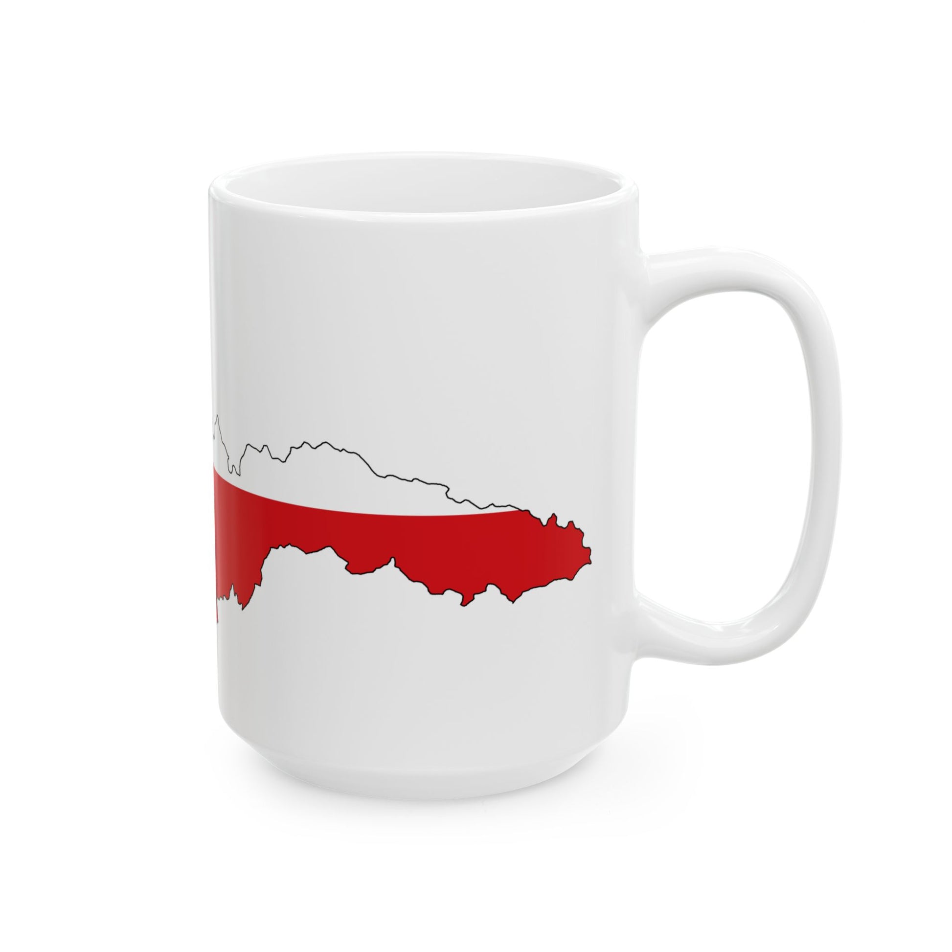 Flag map of Czechoslovakia 1918-1938 (Czech Republic) White Coffee Mug-Go Mug Yourself
