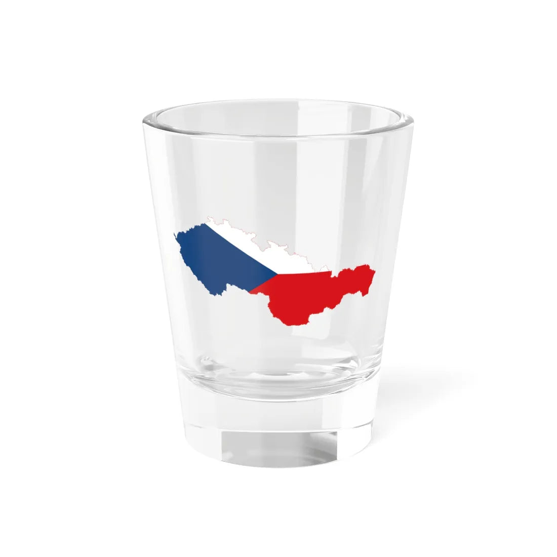 Flag-map of Czechoslovakia (Czech Republic) Shot Glass 1.5oz 1.5oz - Go Mug Yourself