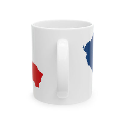 Flag-map of Czechoslovakia (Czech Republic) White Coffee Mug-Go Mug Yourself