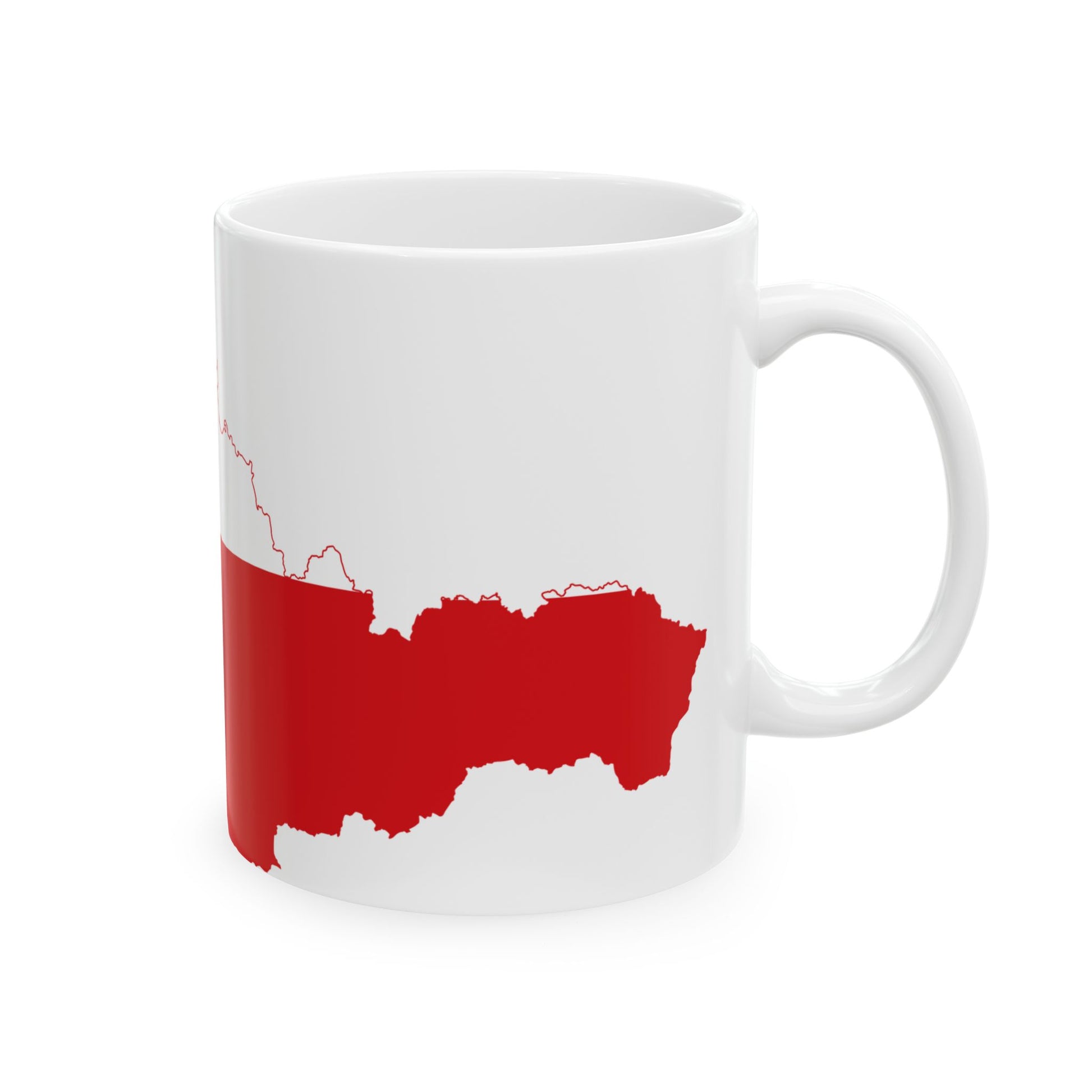Flag-map of Czechoslovakia (Czech Republic) White Coffee Mug-Go Mug Yourself