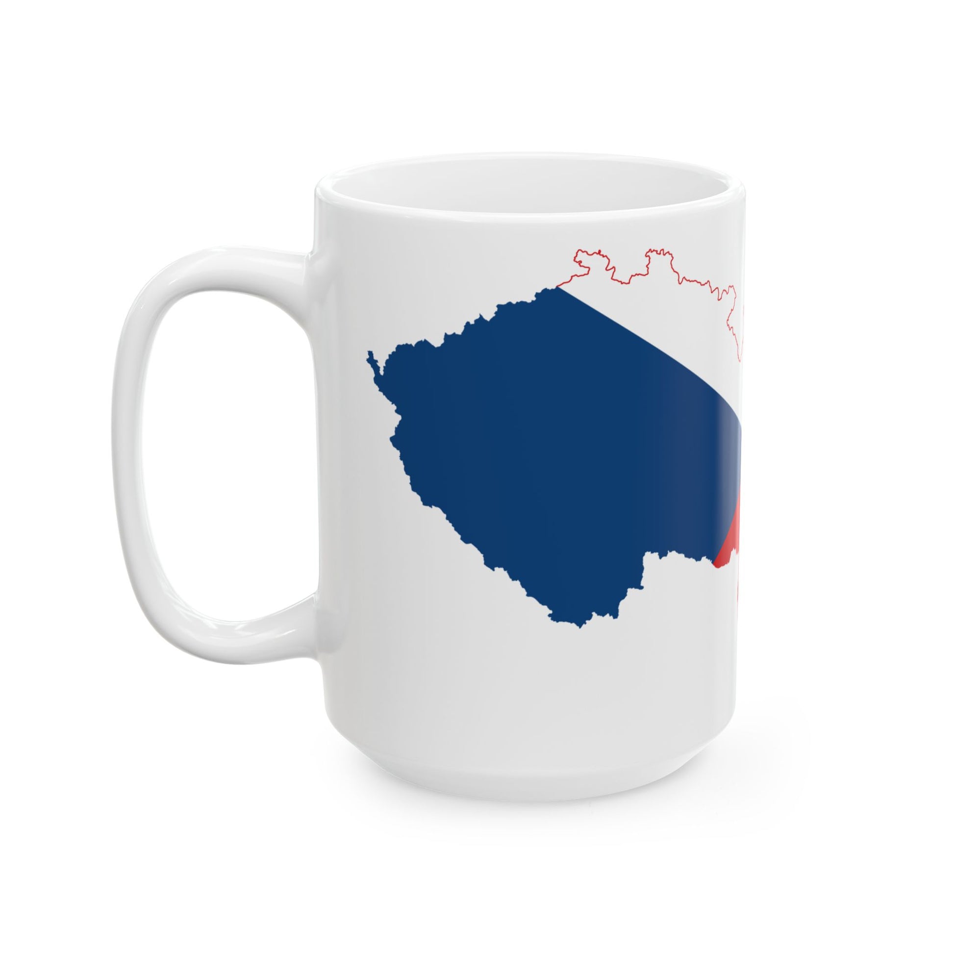 Flag-map of Czechoslovakia (Czech Republic) White Coffee Mug-Go Mug Yourself