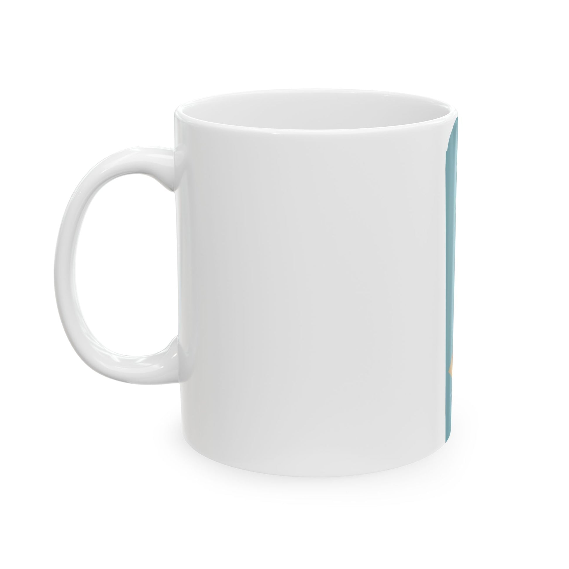 Flag-map of Delaware (United States) White Coffee Mug-Go Mug Yourself