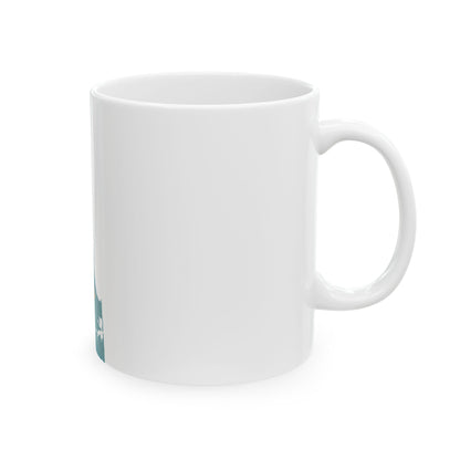 Flag-map of Delaware (United States) White Coffee Mug-Go Mug Yourself