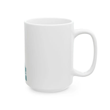 Flag-map of Delaware (United States) White Coffee Mug - Go Mug Yourself