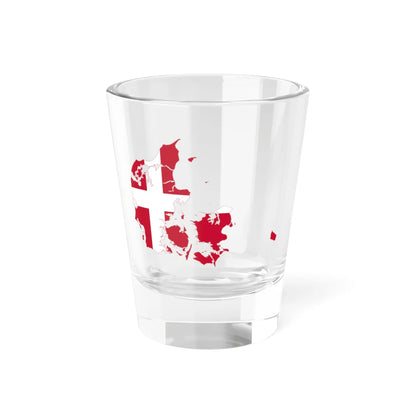 Flag-map of Denmark (Denmark) Shot Glass 1.5oz 1.5oz - Go Mug Yourself
