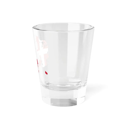 Flag-map of Denmark (Denmark) Shot Glass 1.5oz - Go Mug Yourself
