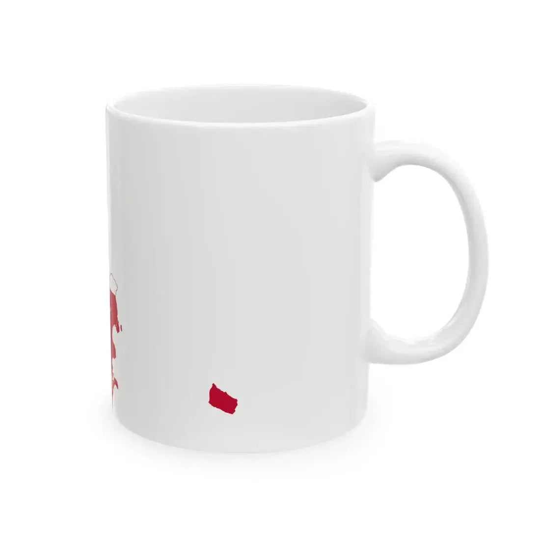 Flag-map of Denmark (Denmark) White Coffee Mug - Go Mug Yourself