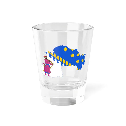 Flag-map of Dnipropetrovsk Oblast (Ukraine) Shot Glass 1.5oz 1.5oz - Go Mug Yourself