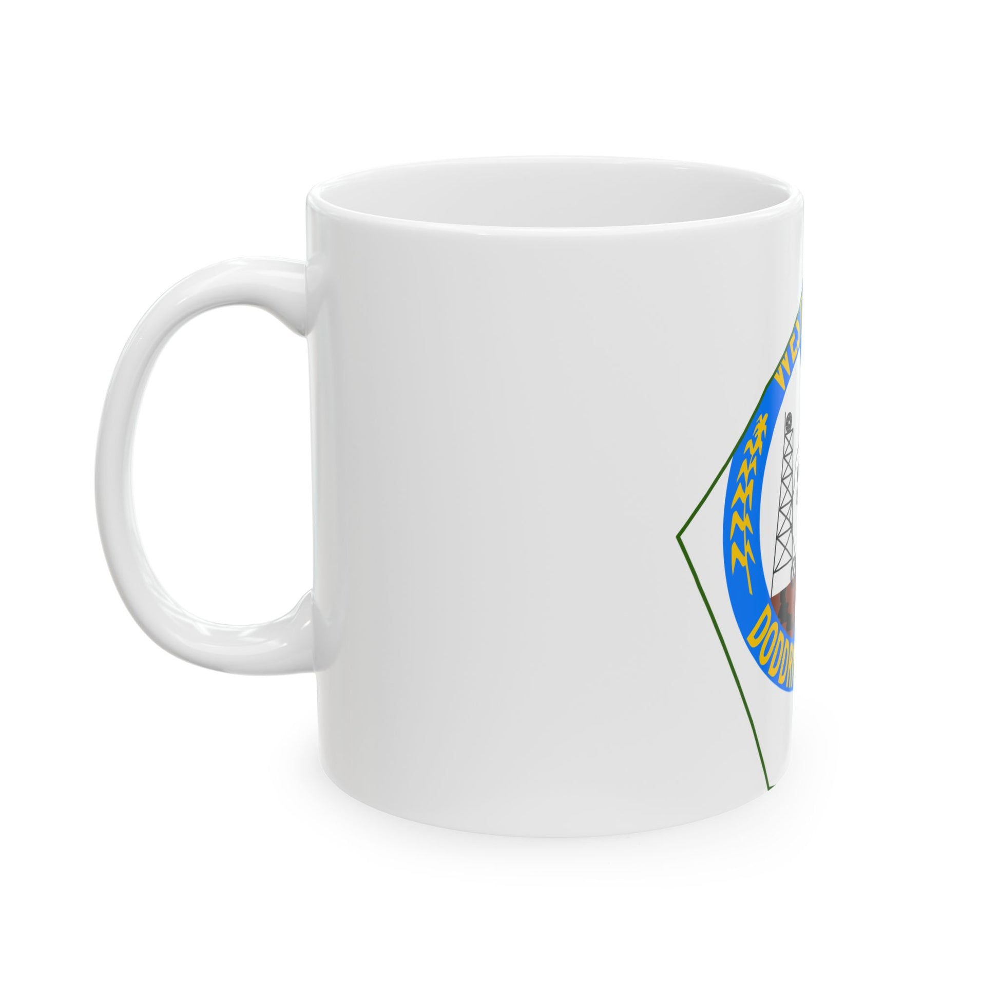 Flag map of Doddridge County West Virginia (United States) White Coffee Mug-Go Mug Yourself