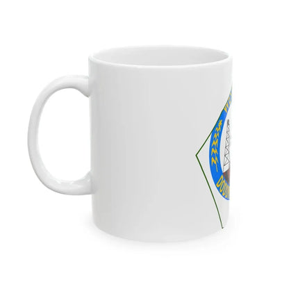 Flag map of Doddridge County West Virginia (United States) White Coffee Mug - Go Mug Yourself