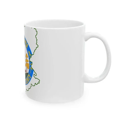 Flag map of Doddridge County West Virginia (United States) White Coffee Mug - Go Mug Yourself