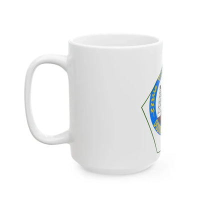 Flag map of Doddridge County West Virginia (United States) White Coffee Mug - Go Mug Yourself