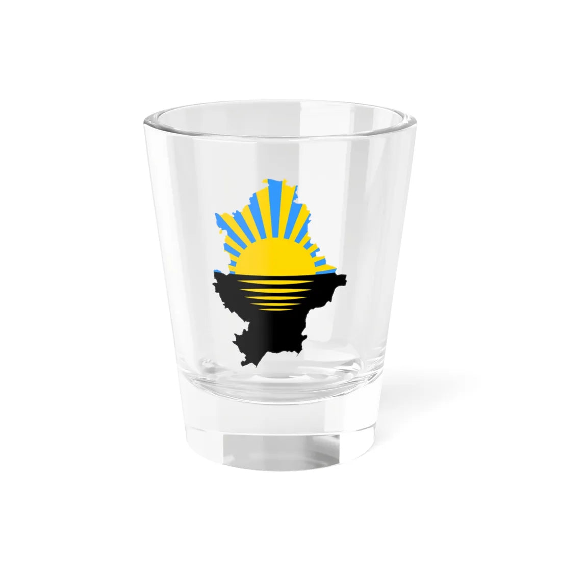 Flag-map of Donetsk Oblast (Ukraine) Shot Glass 1.5oz 1.5oz - Go Mug Yourself
