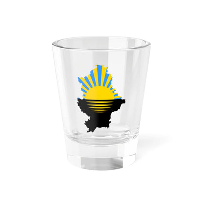 Flag-map of Donetsk Oblast (Ukraine) Shot Glass 1.5oz 1.5oz - Go Mug Yourself