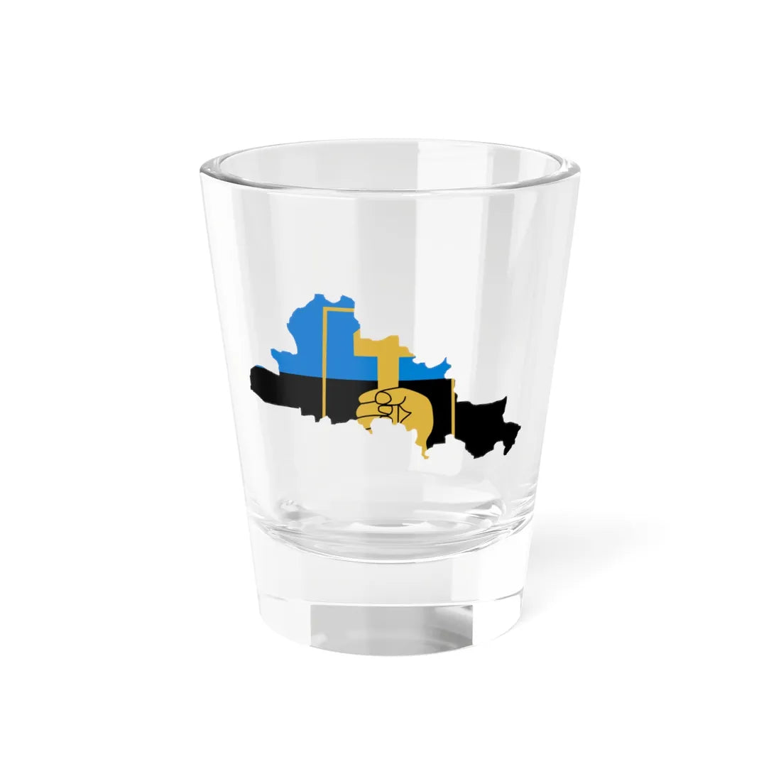 Flag-map of Donetsk (Ukraine) Shot Glass 1.5oz 1.5oz - Go Mug Yourself