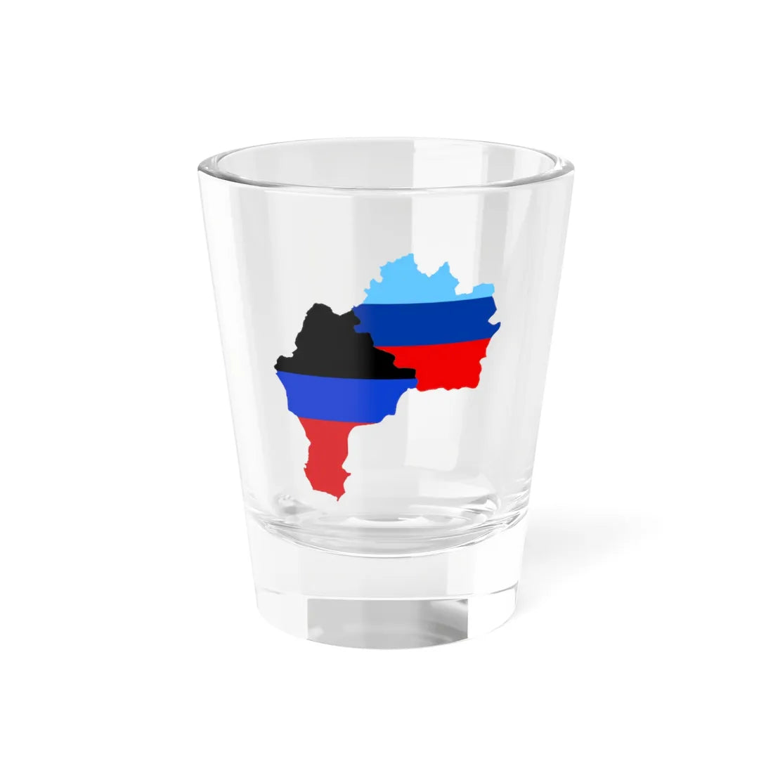 Flag-map of DPRLPR de-facto (Ukraine) Shot Glass 1.5oz 1.5oz - Go Mug Yourself