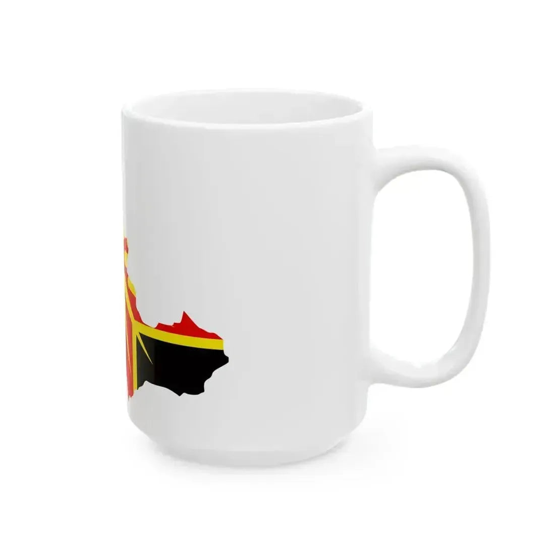 Flag map of Drugovo Municipality (North Macedonia) White Coffee Mug - Go Mug Yourself
