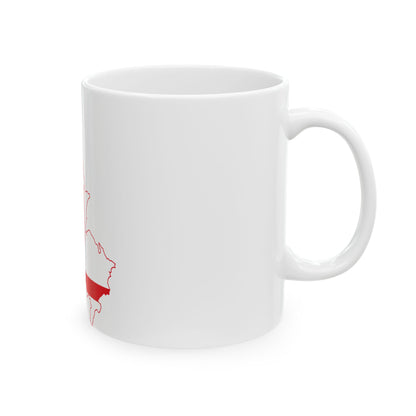 Flag map of East Berlin 1949-1990 (Germany) White Coffee Mug-Go Mug Yourself