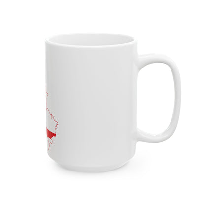Flag map of East Berlin 1949-1990 (Germany) White Coffee Mug-Go Mug Yourself