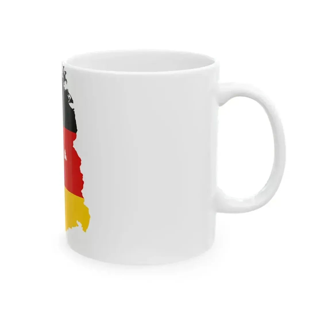 Flag map of East Germany 1949-1959 (Germany) White Coffee Mug - Go Mug Yourself
