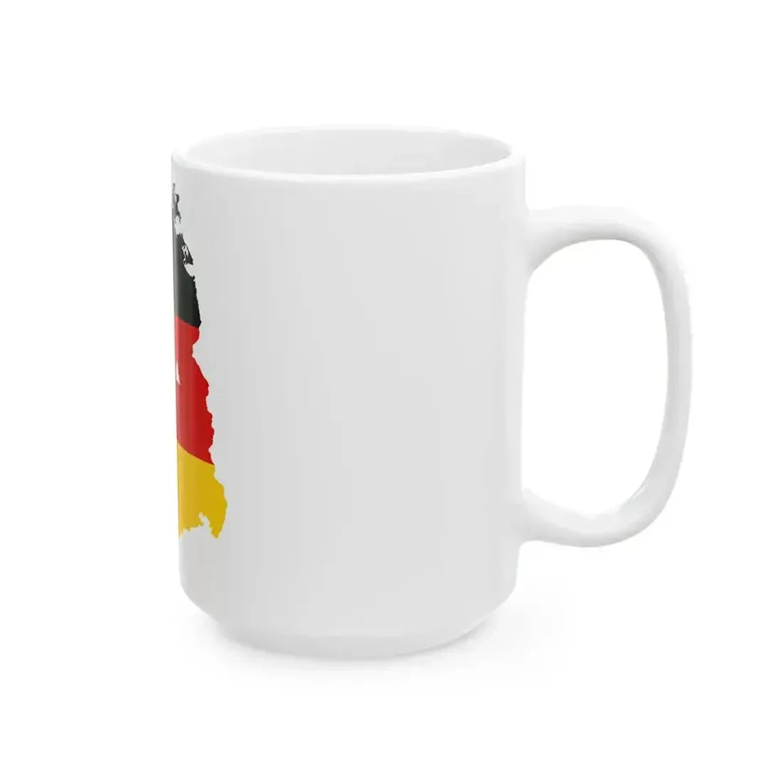 Flag map of East Germany 1949-1959 (Germany) White Coffee Mug - Go Mug Yourself