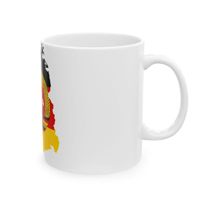 Flag map of East Germany 1959-1990 (Germany) White Coffee Mug-Go Mug Yourself