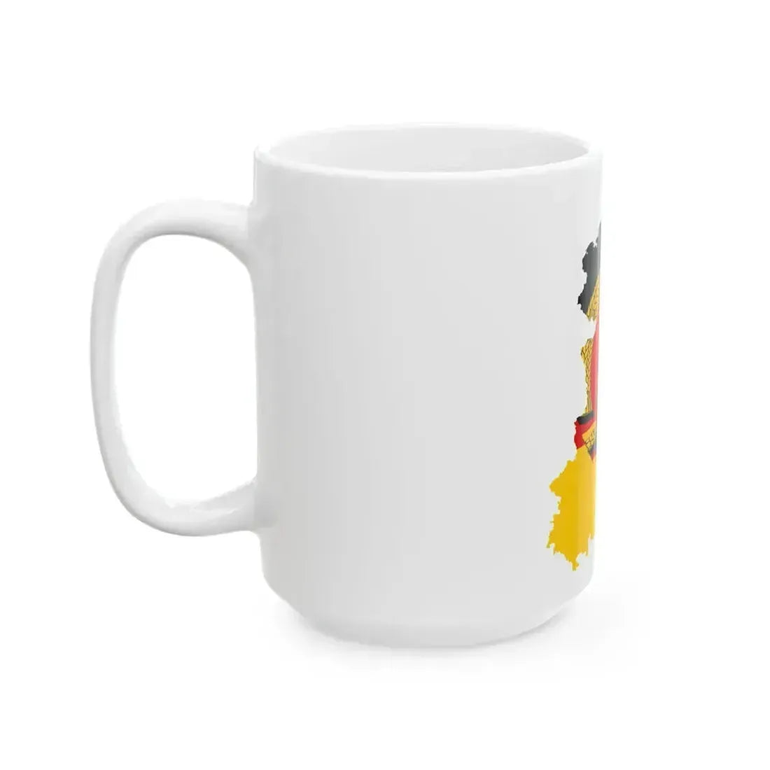 Flag map of East Germany 1959-1990 (Germany) White Coffee Mug - Go Mug Yourself