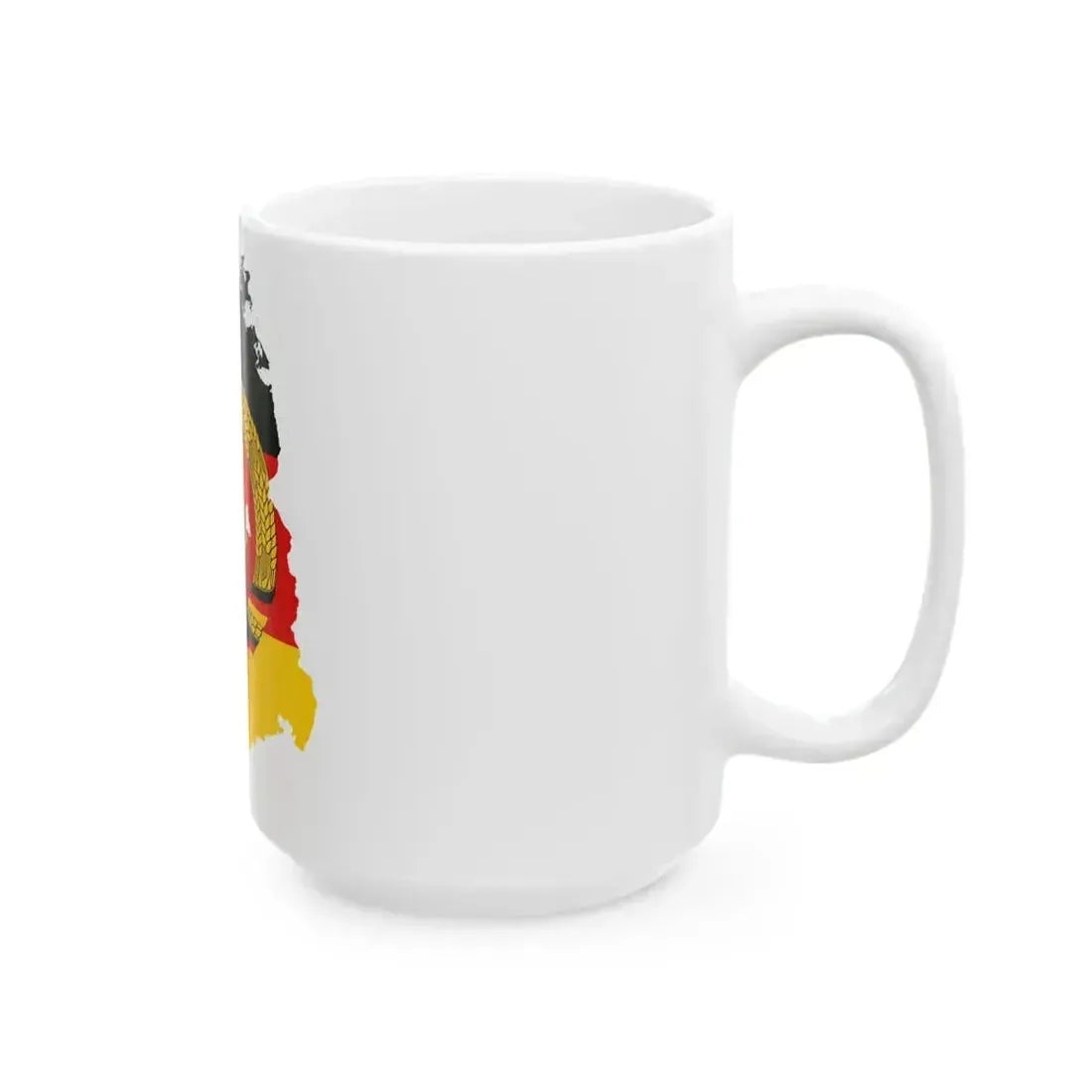 Flag map of East Germany 1959-1990 (Germany) White Coffee Mug - Go Mug Yourself