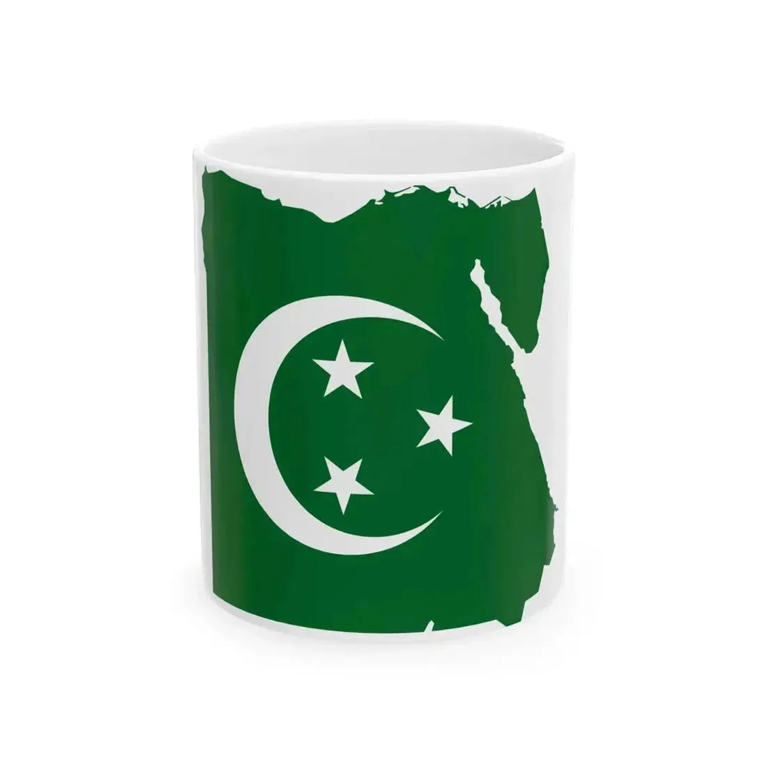 Flag map of Egypt 1922-1952 (Egypt) White Coffee Mug 11oz - Go Mug Yourself