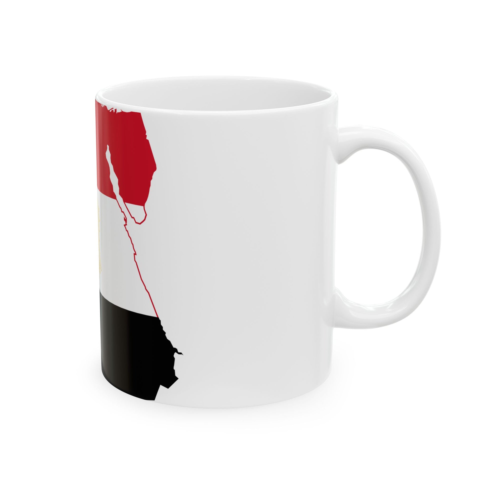Flag map of Egypt 1972-1984 (Egypt) White Coffee Mug-Go Mug Yourself