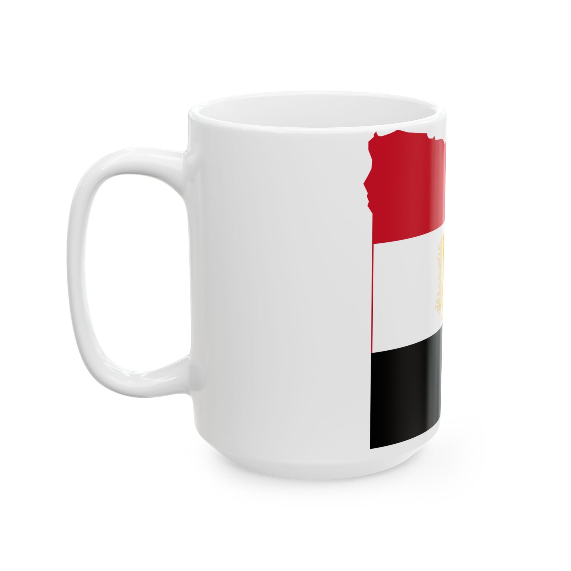 Flag map of Egypt 1972-1984 (Egypt) White Coffee Mug-Go Mug Yourself