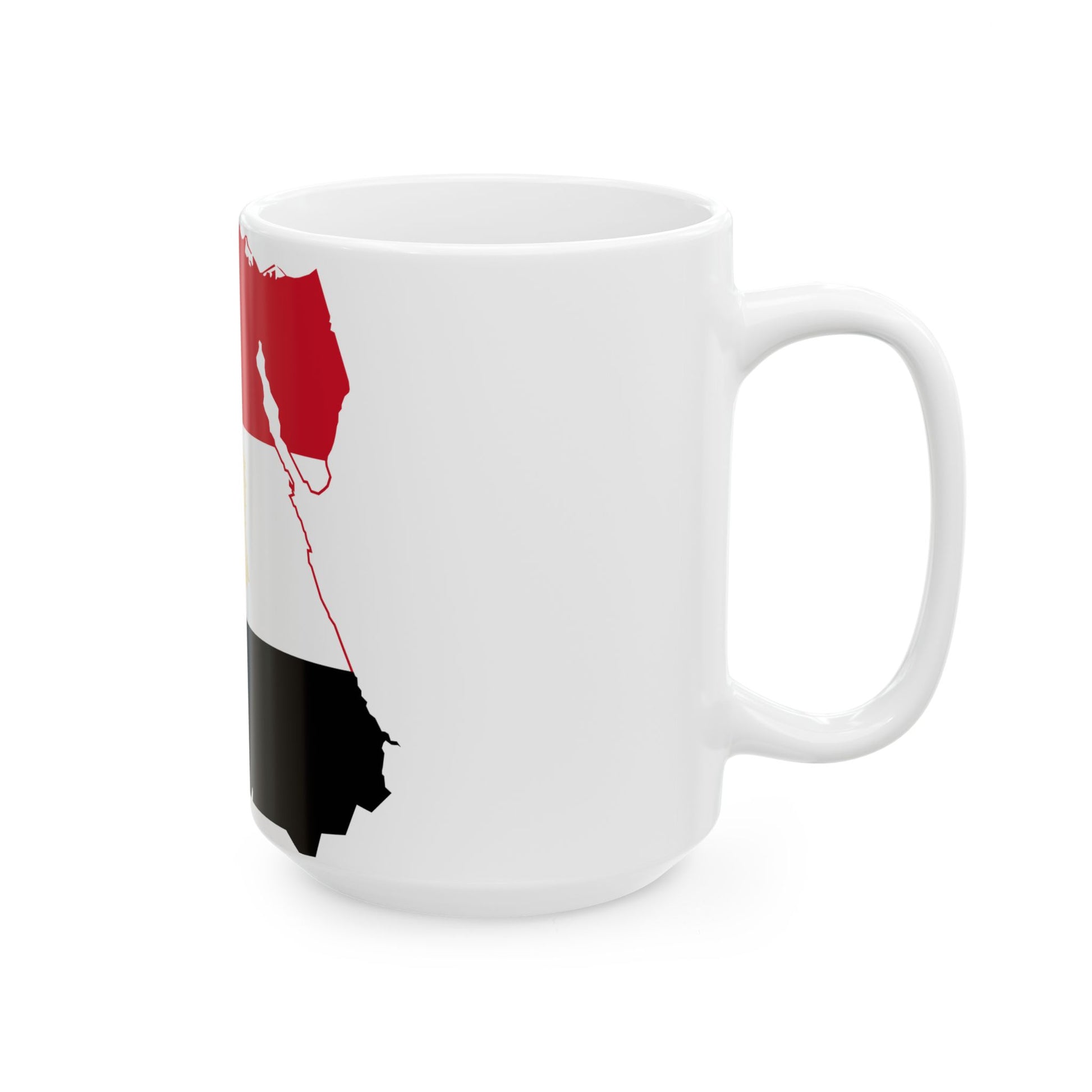 Flag map of Egypt 1972-1984 (Egypt) White Coffee Mug-Go Mug Yourself