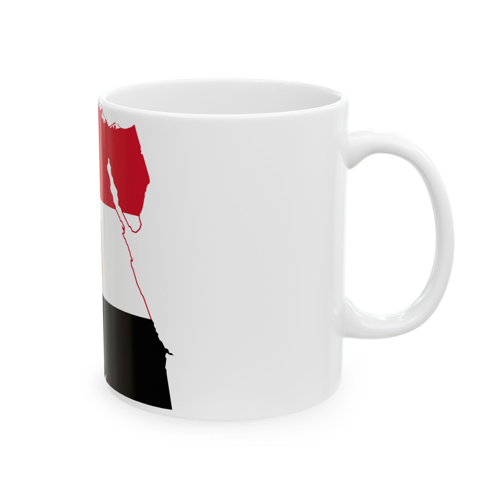 Flag-map of Egypt (Egypt) White Coffee Mug-Go Mug Yourself