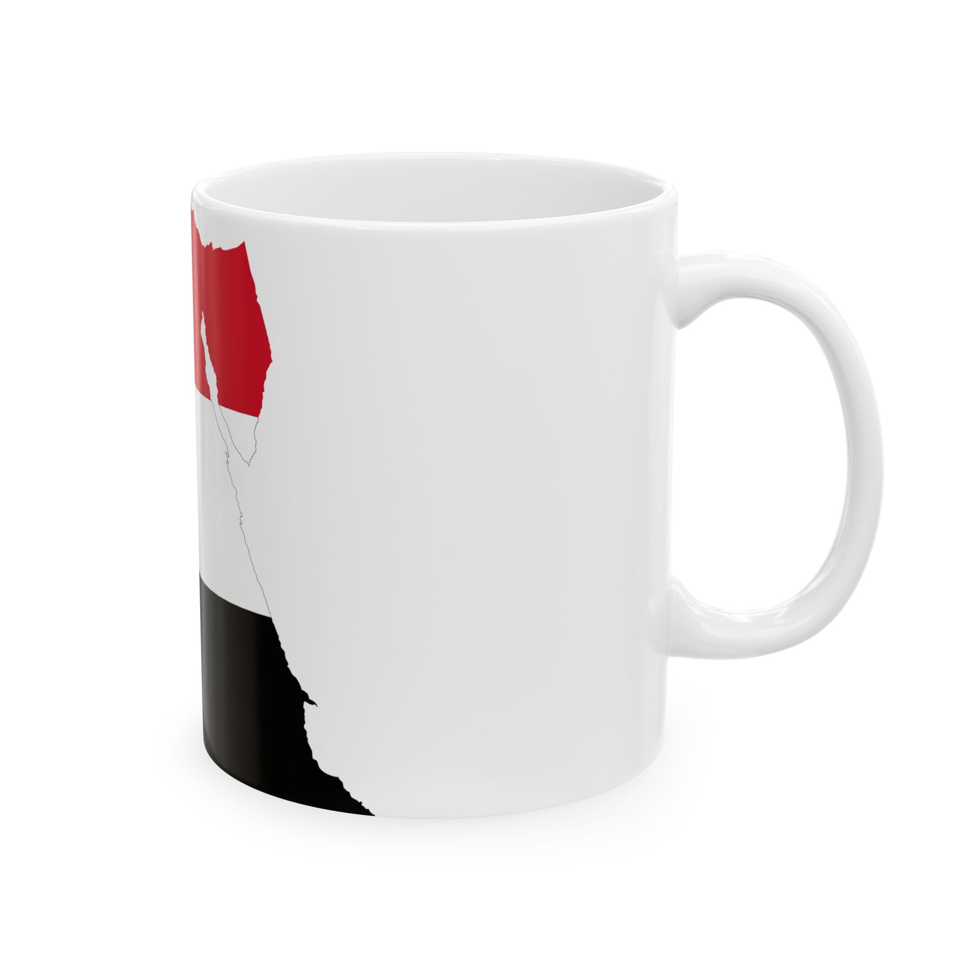 Flag map of Egypt (Egypt) White Coffee Mug-Go Mug Yourself