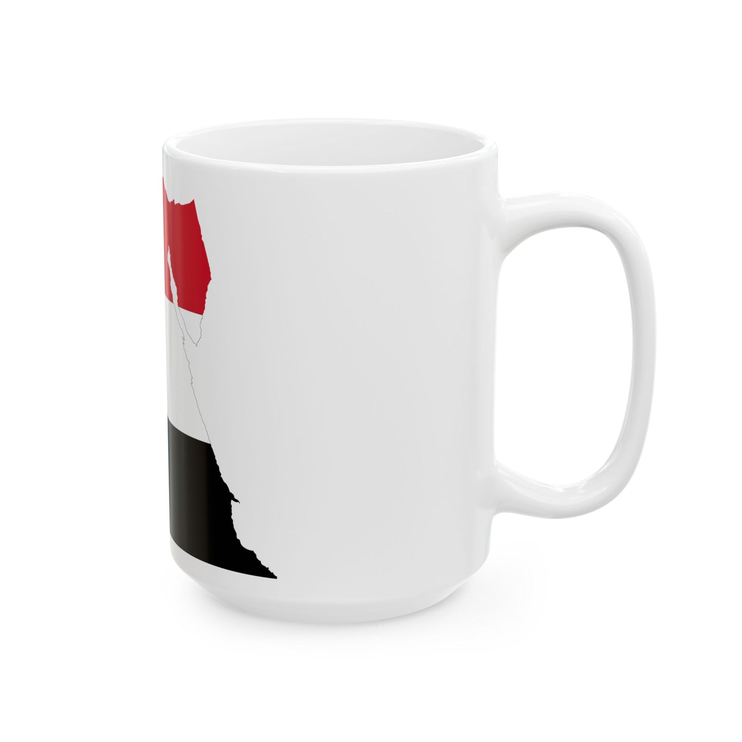 Flag map of Egypt (Egypt) White Coffee Mug-Go Mug Yourself