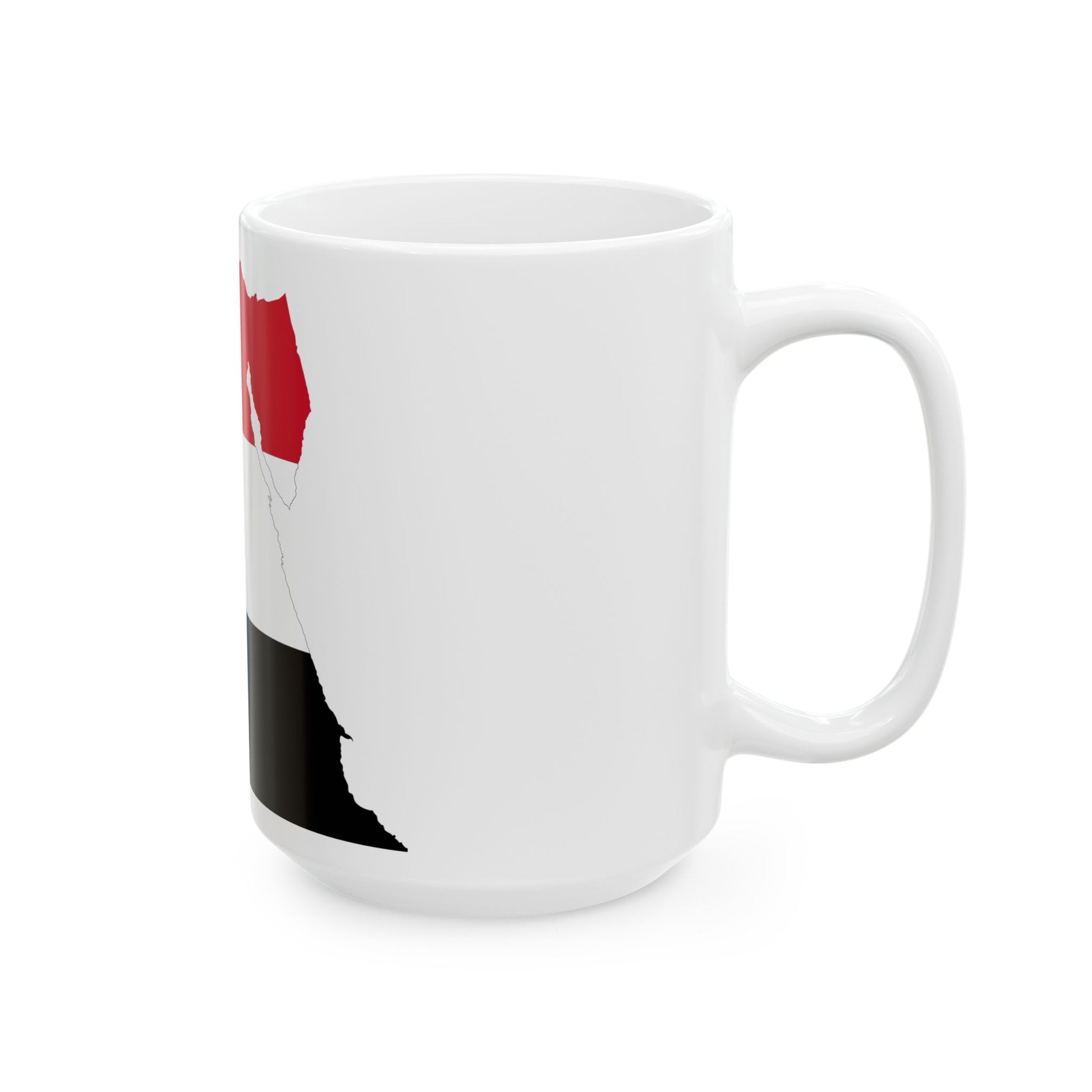 Flag map of Egypt (Egypt) White Coffee Mug-Go Mug Yourself