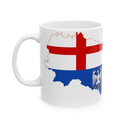Flag map of Emilia (Italy) White Coffee Mug - Go Mug Yourself