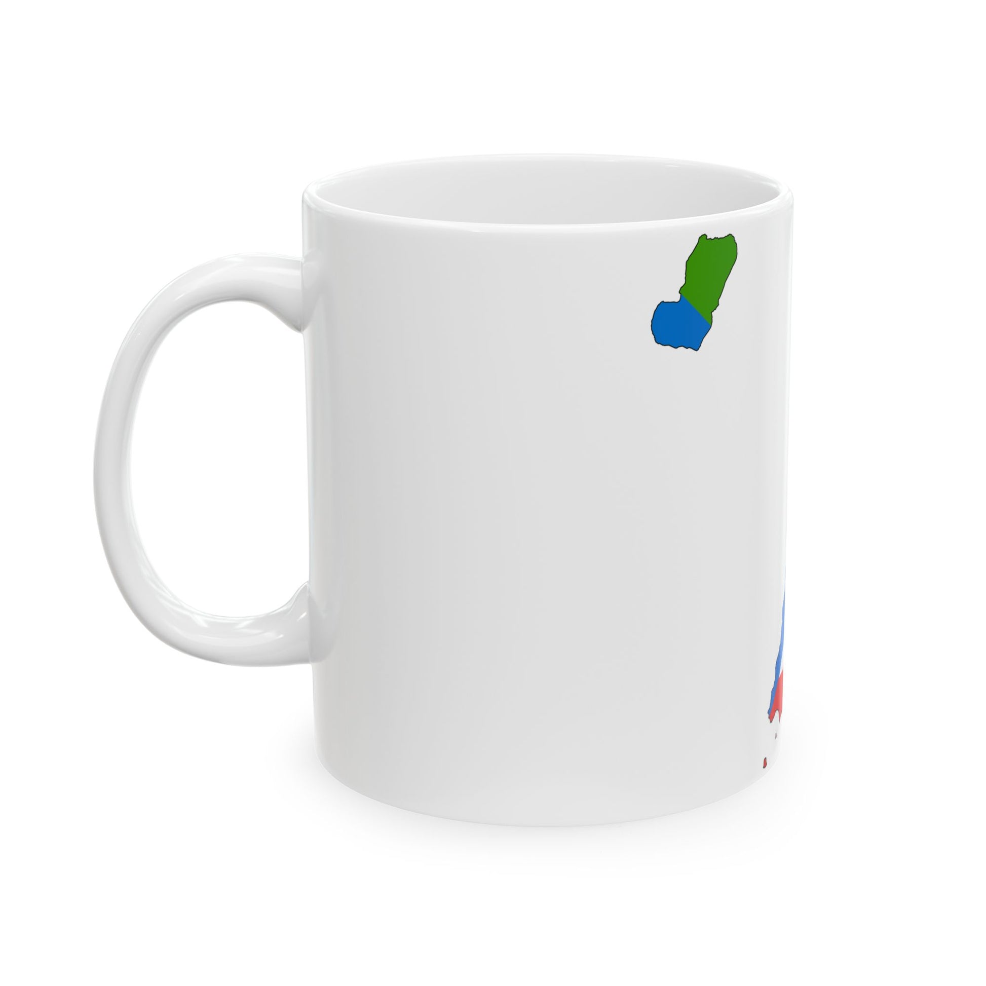 Flag map of Equatorial Guinea (Equatorial Guinea) White Coffee Mug-Go Mug Yourself
