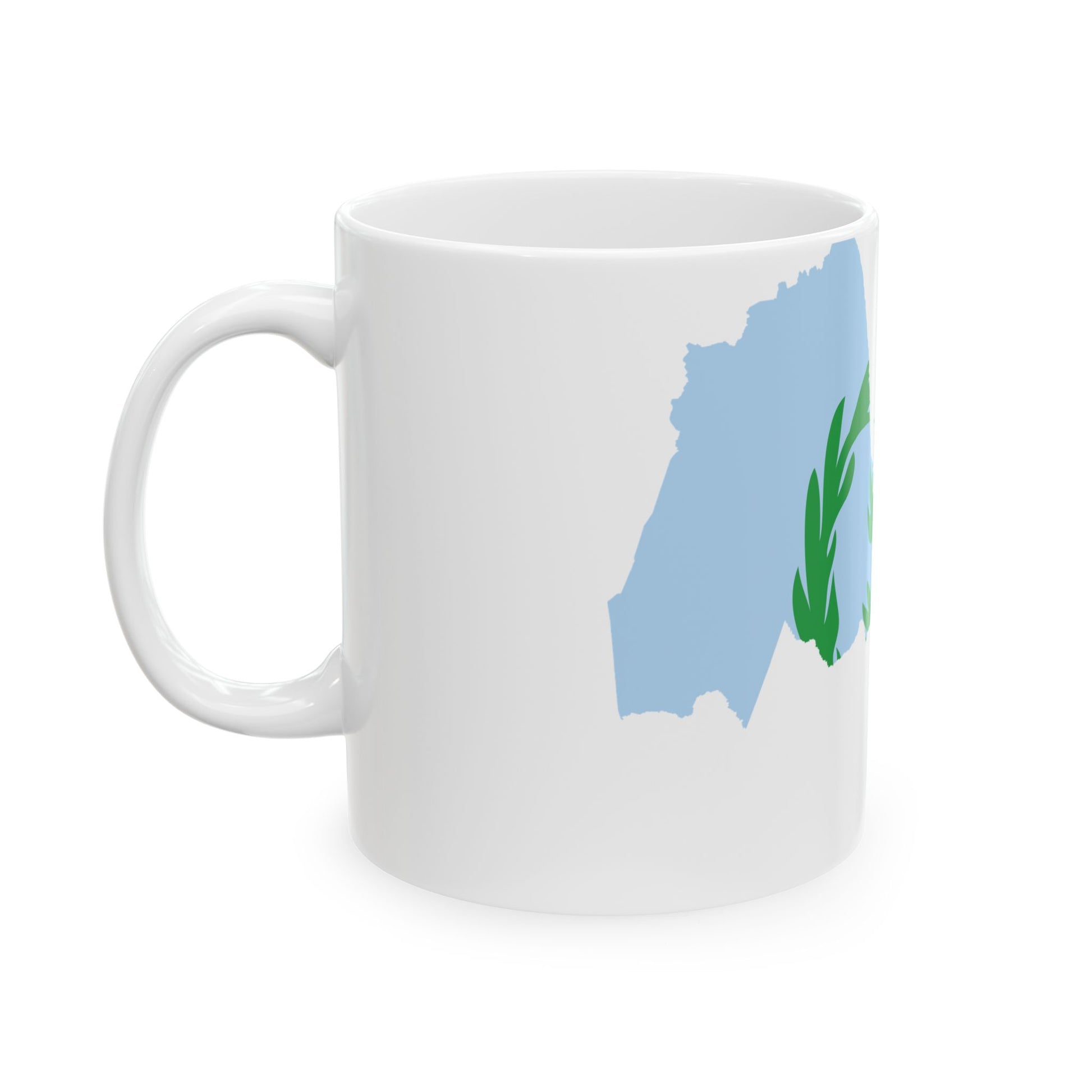 Flag map of Eritrea 1952-1962 (Eritrea) White Coffee Mug-Go Mug Yourself