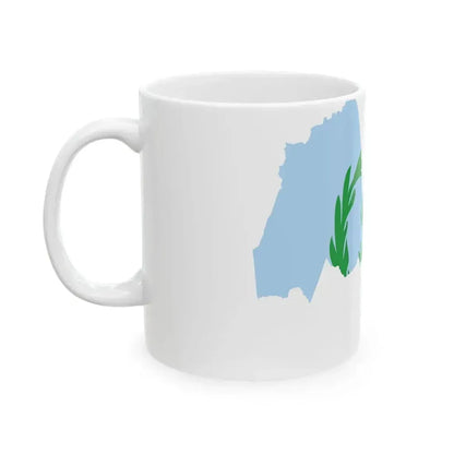 Flag map of Eritrea 1952-1962 (Eritrea) White Coffee Mug - Go Mug Yourself